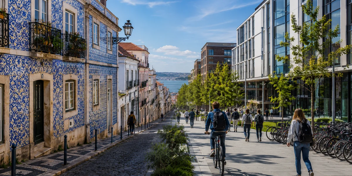 Comparação visual entre Portugal e o resto da Europa para estudar